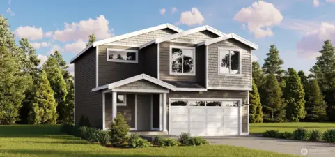 IMAGE IS A RENDERING Photographs are for illustrative purposes only. Features, finishes, interior/exterior colors, landscaping and floorplan shown may vary from actual homes built.
