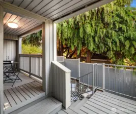 Deck off dining area