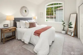 the upper bedroom with en-suite bathroom