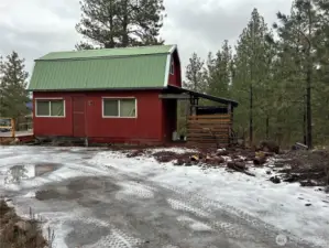 Kitchen, living room, stairs to bedroom loft. Beautiful in all seasons