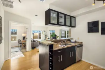 The south-facing living space.