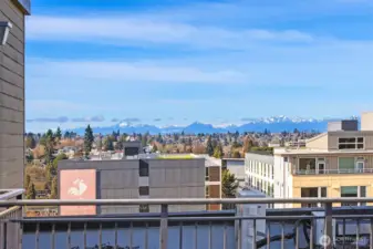 The snow capped Olympics.