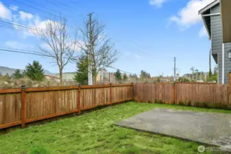 Fully Fenced Backyard with Patio that Views Green Mountain!