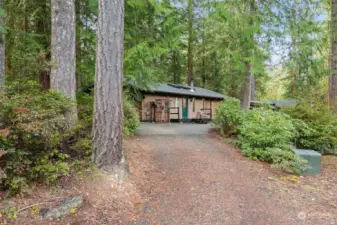 Your cabin in the woods in Hartstene Pointe's gated beach community.