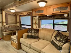Living area with dining table