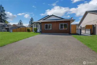Front view of home with nice parking and ease of access to enter home.