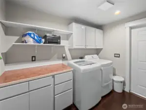 Main floor laundry with access to garage