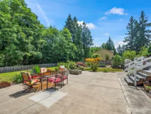 The deck leads to a huge patio as well!