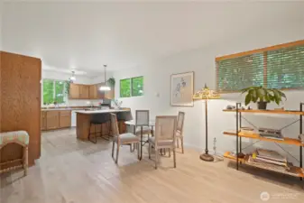 Nature surrounds you in the open kitchen