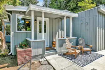 Side entrance to the house, into the kitchen.