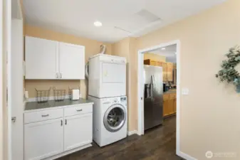 Main home laundry room/full bath off kitchen.