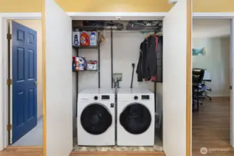 2nd home laundry closet...full bath to the left and 2nd bedroom to the right.