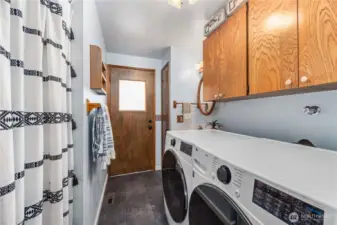 3/4 bathroom and laundry