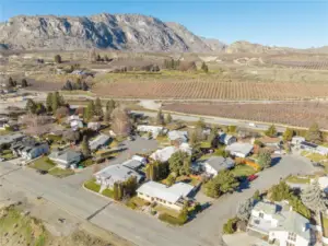 Neighborhood with mountain views