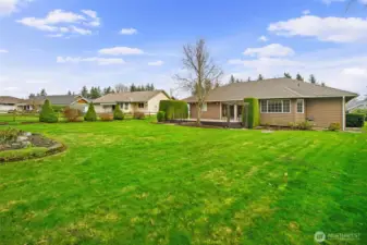 Alternate view of the back of the home.