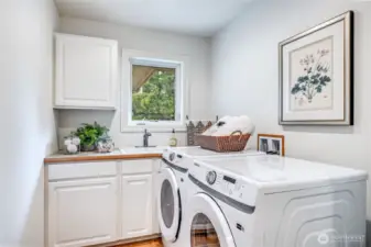 Well designed laundry room.