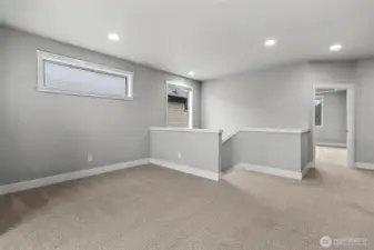 The loft is perfect for transforming into a cozy retreat, an inspiring workspace, entertainment hub or.... home gym... so many possibilities!