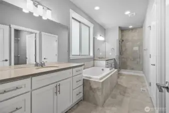 Ample storage in this primary bathroom suite!