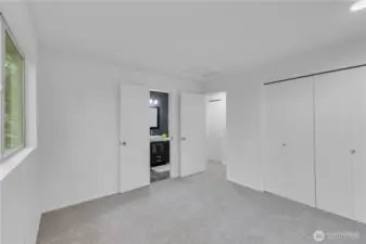 2nd Bedroom with door to hallway bath.