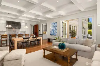 There are French doors that open from the family room to the back garden-perfect for entertaining and summer BBQ's!!!