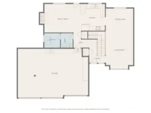 1st floor showing how large your garage space is.