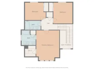 2nd floor designed for optimal privacy with no shared walls.
