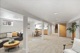 Finished basement with 2 more rooms, 3/4 batha workshop area, laundry room and a sauna