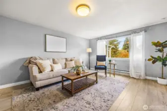 Large living room with space for an oversized sectional.