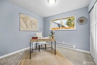 Third bedroom—perfect as guest room or office—located across the hall from a full bath.