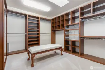 Huge walk-in closet off of the Primary Bedroom.