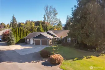 The home sits on a shy half acre on a quiet cul-de-sac.