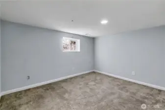 Freshly painted downstairs bedroom