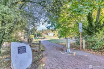 Pedestrian and bicycle trail adjacent to the property.