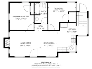 Upstairs floor plan