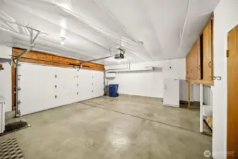 2-car attached garage with extra storage.