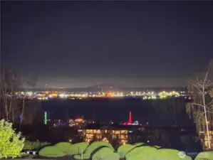 night view from deck