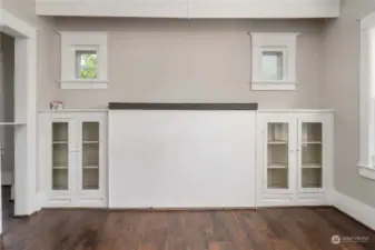 Beautiful built in cabinets in the living room