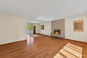 Hardwood flooring throughout main level