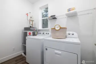 Laundry on lower level