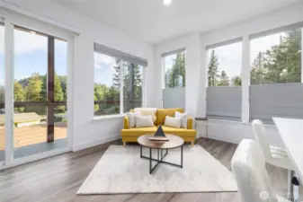 Views and large windows with custom blinds