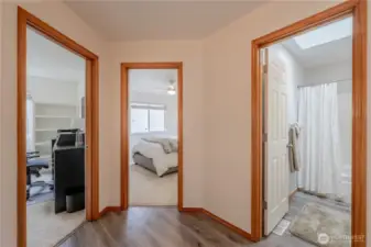 Landing at the top of the stairs