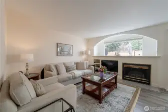 Stylish custom-built entertainment center, offering both functionality and a polished aesthetic for your living space