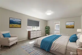 Primary bedroom - virtually staged