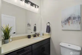 Guest 1/2 bath on main floor.