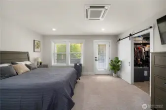 Spacious primary bedroom has connections for washer and dryer if new buyer would like to add at a later date.