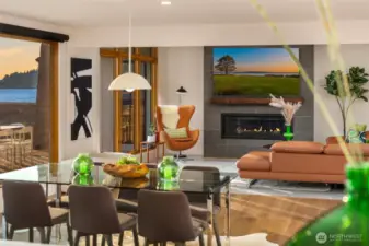 Open space area for dining and relaxing.