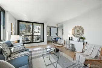 Here's another view of the gracious living area with the separate dining room off the kitchen.
