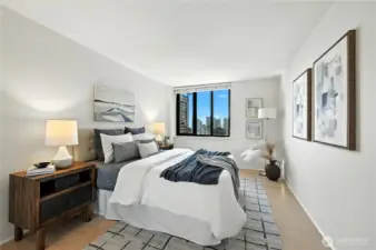 King size bedroom with views too!