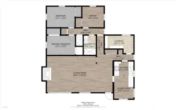 Floor plan of the main level.