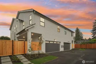Photos of the staged model home with the same floorplan and similar finishes.